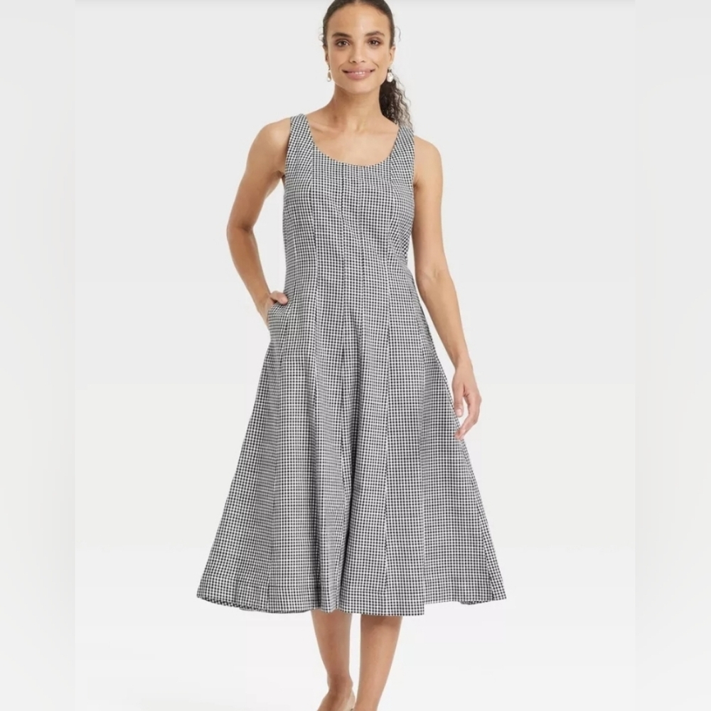 a new day Black and White Checkered Dress - Picture 1 of 3